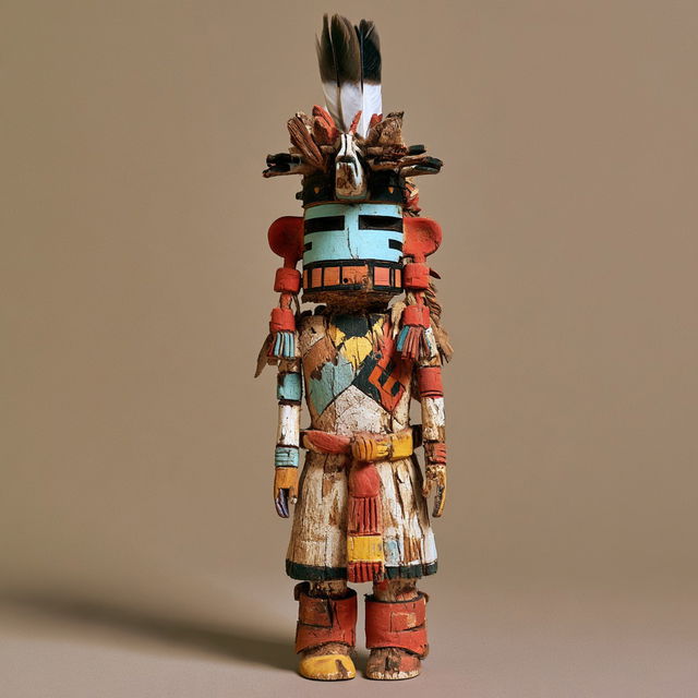 Kachina doll style, Midjourney V8.2, render 2 of 4