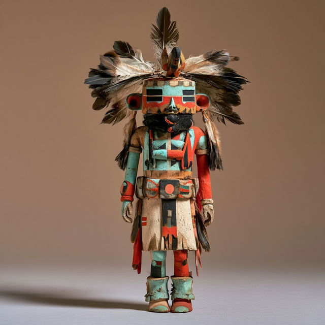 Kachina doll style, Midjourney V8.2, render 4 of 4