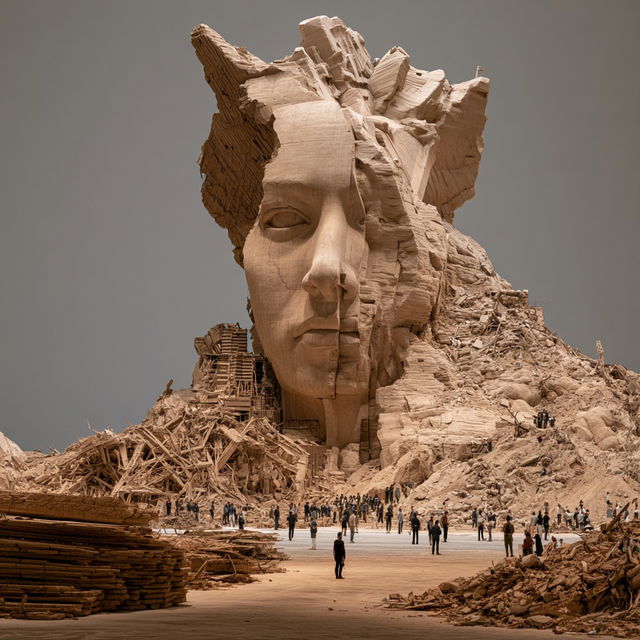 Kader Attia style, Midjourney V8.2, render 4 of 4