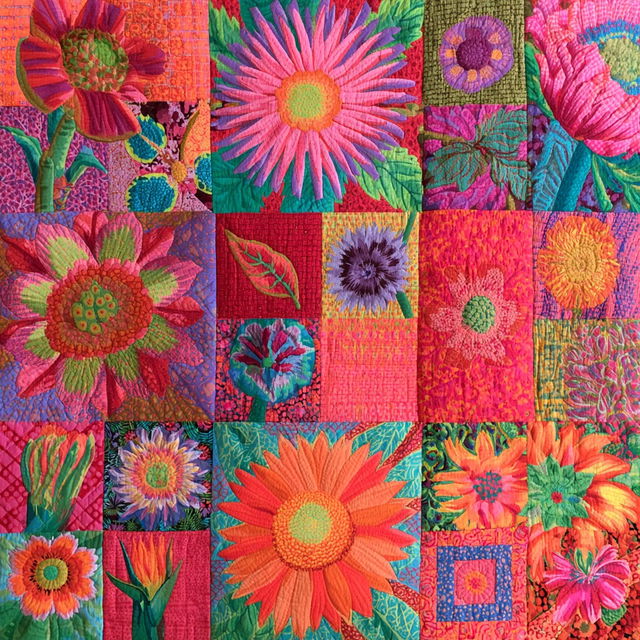 Kaffe Fassett style, Midjourney V8.2, render 4 of 4