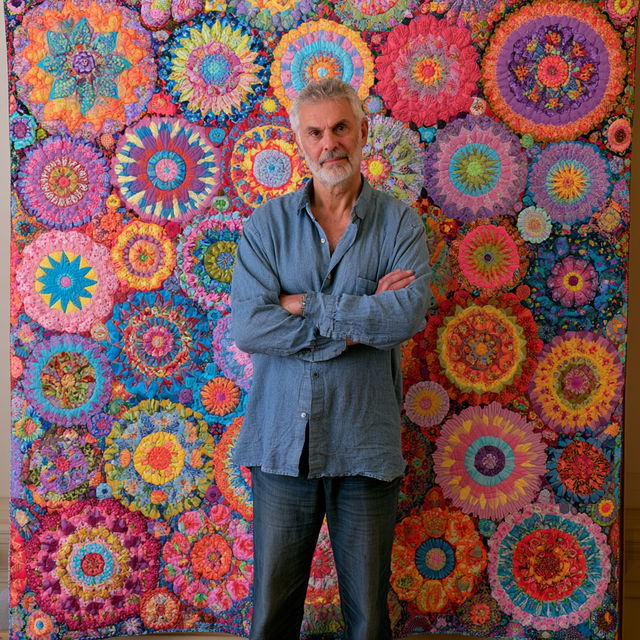 Kaffe Fassett style, Midjourney V8.2, render 3 of 4