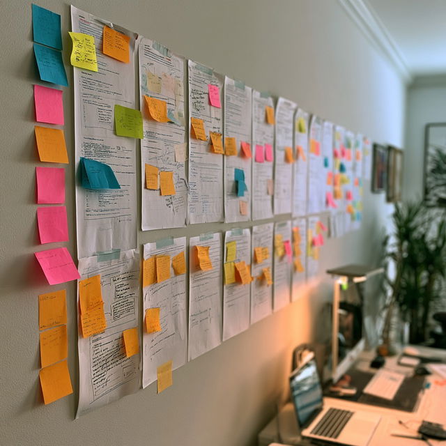 Kanban wall style, Midjourney V8.2, render 3 of 4