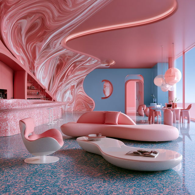 Karim Rashid style, Midjourney V8.2, render 1 of 4