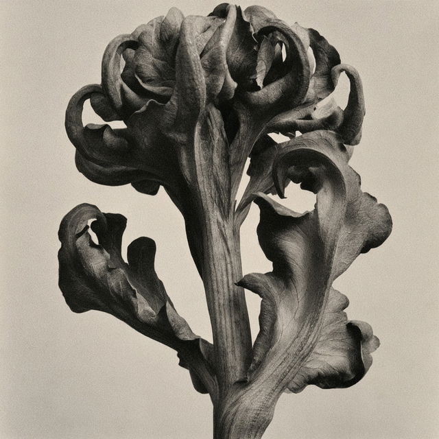 Karl Blossfeldt style, Midjourney V8.2, render 2 of 4