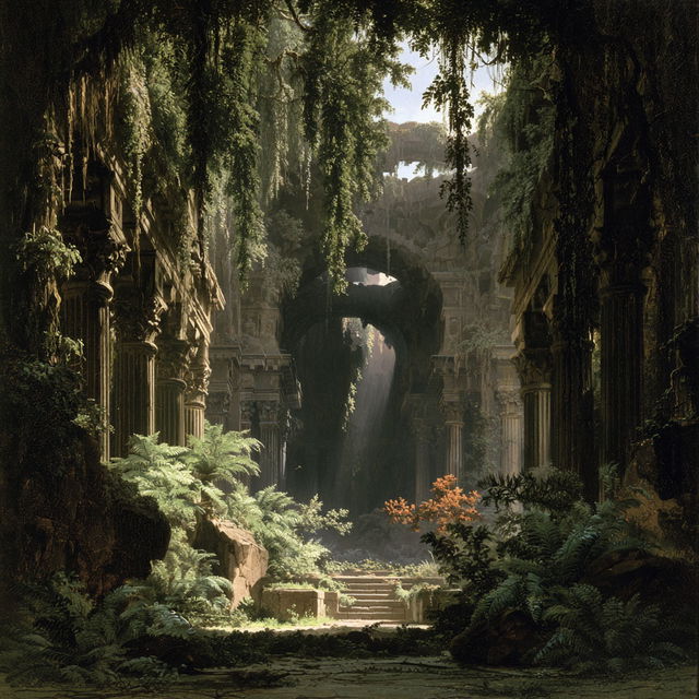 Karl Friedrich Schinkel style, Midjourney V8.2, render 3 of 4