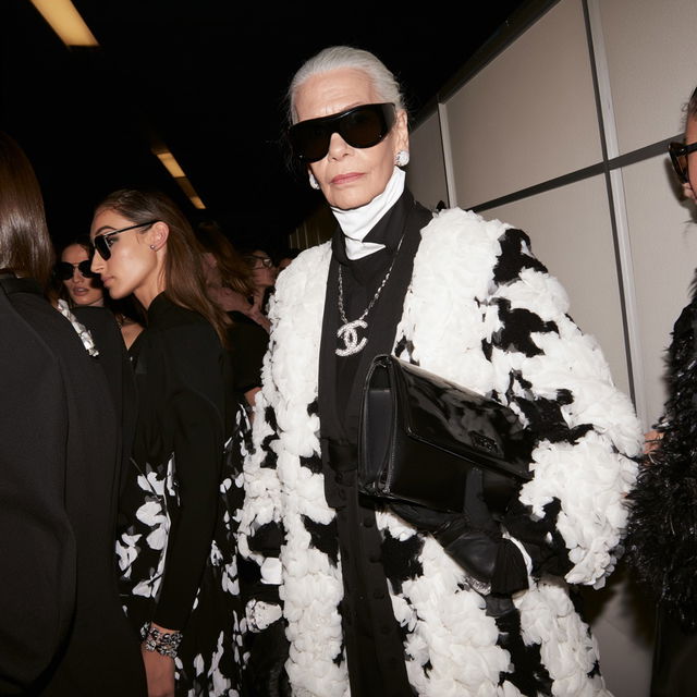 Karl Lagerfeld style, Midjourney V8.2, render 3 of 4