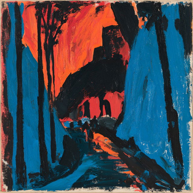 Karl Schmidt-Rottluff style, Midjourney V8.2, render 2 of 4