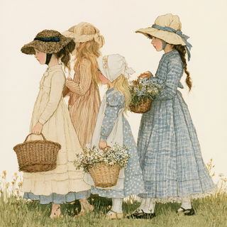 Kate Greenaway style, Midjourney V8.2, render 3 of 4