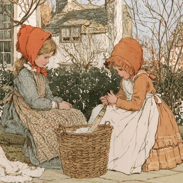 Kate Greenaway style, Midjourney V8.2, render 4 of 4