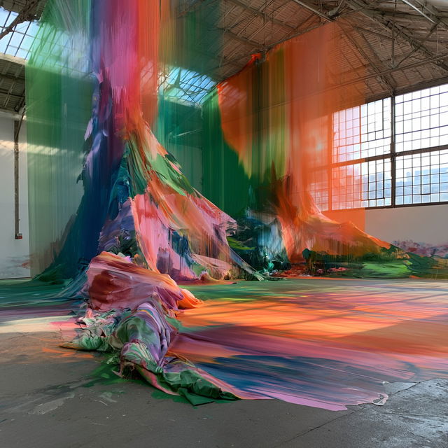 Katharina Grosse style, Midjourney V8.2, render 3 of 4