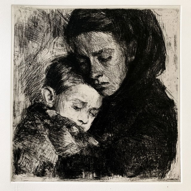Kathe Kollwitz style, Midjourney V8.2, render 4 of 4