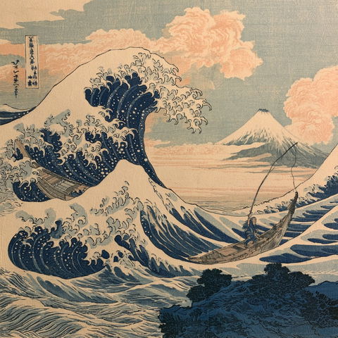 Katsushika Hokusai style (Printmakers), Midjourney V8.2