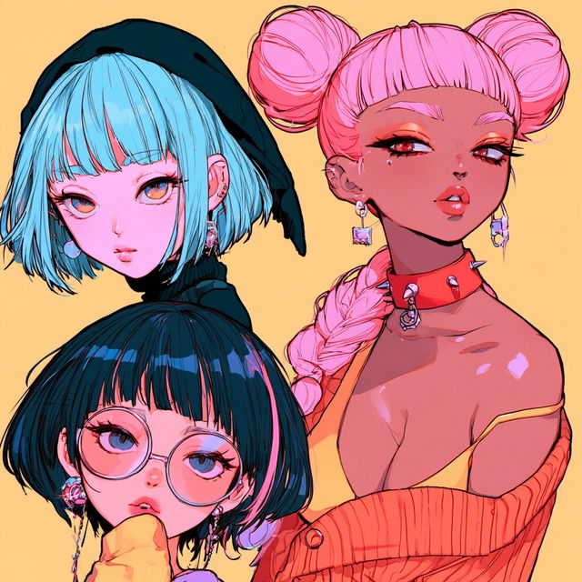 Kawaii anime style style, Midjourney V8.2, render 4 of 4