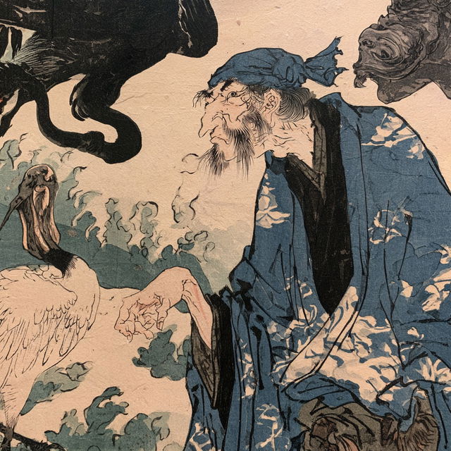 Kawanabe Kyosai style, Midjourney V8.2, render 4 of 4