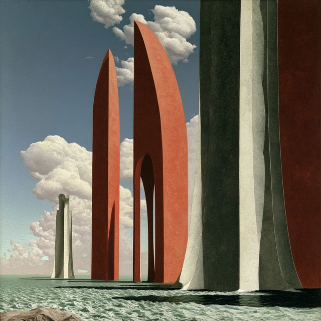 Kay Sage style, Midjourney V8.2, render 2 of 4