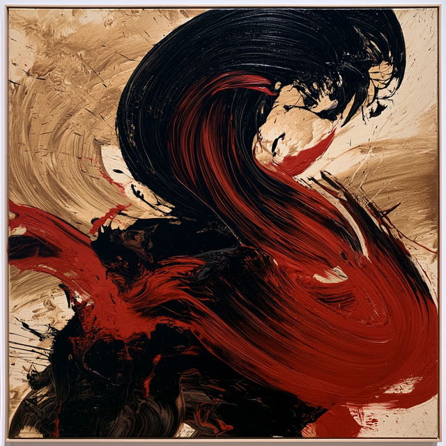 Kazuo Shiraga style, Midjourney V8.2, render 2 of 4