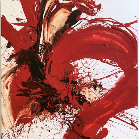 Kazuo Shiraga style (Painters), Midjourney V8.2