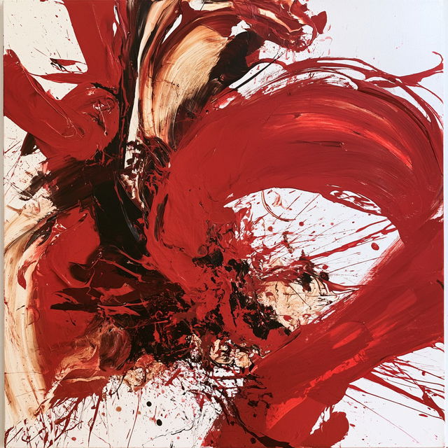 Kazuo Shiraga style, Midjourney V8.2, render 1 of 4