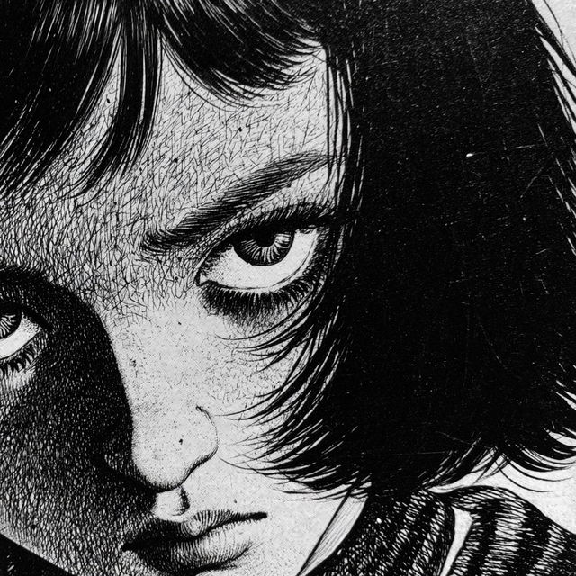Kazuo Umezu style, Midjourney V8.2, render 3 of 4