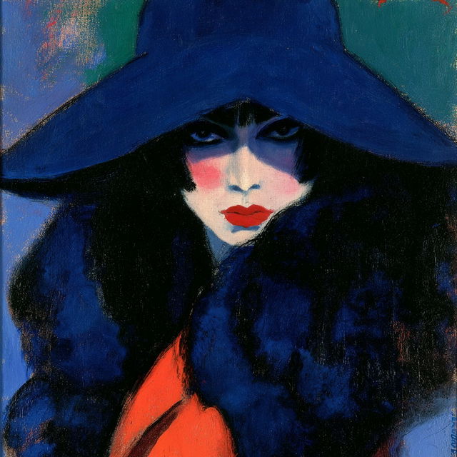 Kees van Dongen style, Midjourney V8.2, render 2 of 4