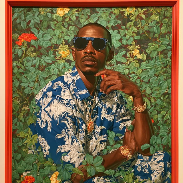 Kehinde Wiley style, Midjourney V8.2, render 4 of 4