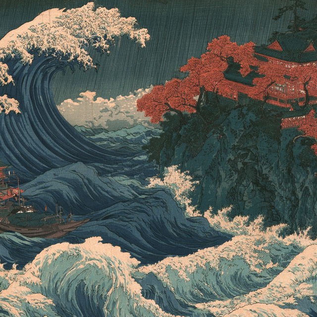 Keisai Eisen style, Midjourney V8.2, render 3 of 4