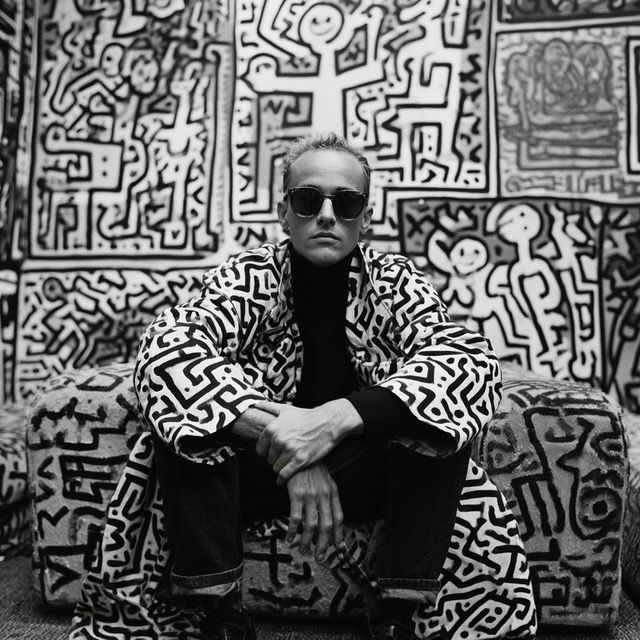Keith Haring style, Midjourney V8.2, render 1 of 4