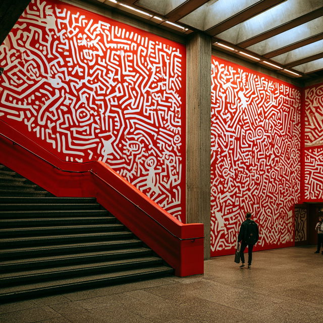 Keith Haring style, Midjourney V8.2, render 3 of 4