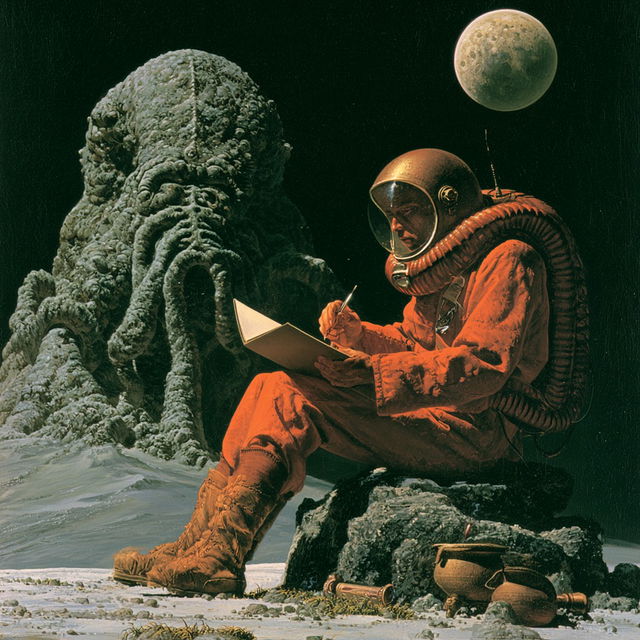 Kelly Freas style, Midjourney V8.2, render 4 of 4