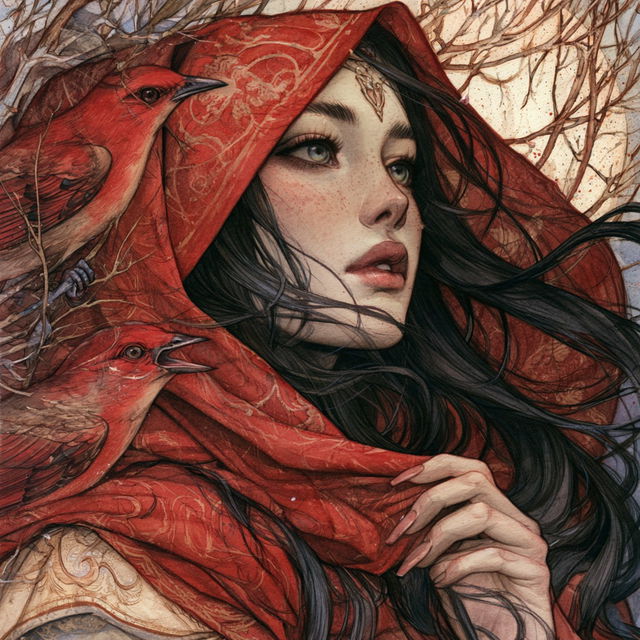 Kelly McKernan style, Midjourney V8.2, render 3 of 4
