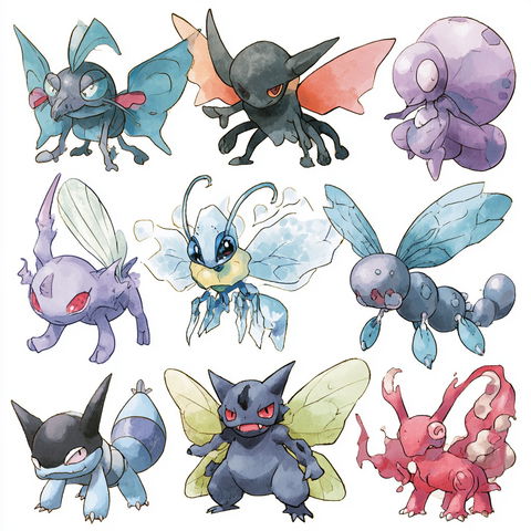 Ken Sugimori style (Illustrators), Midjourney V8.2