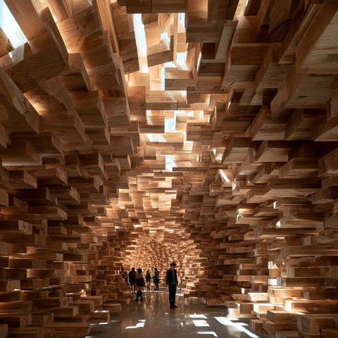 Kengo Kuma style (Architects), Midjourney V8.2