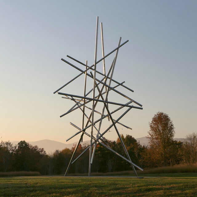 Kenneth Snelson style, Midjourney V8.2, render 2 of 4