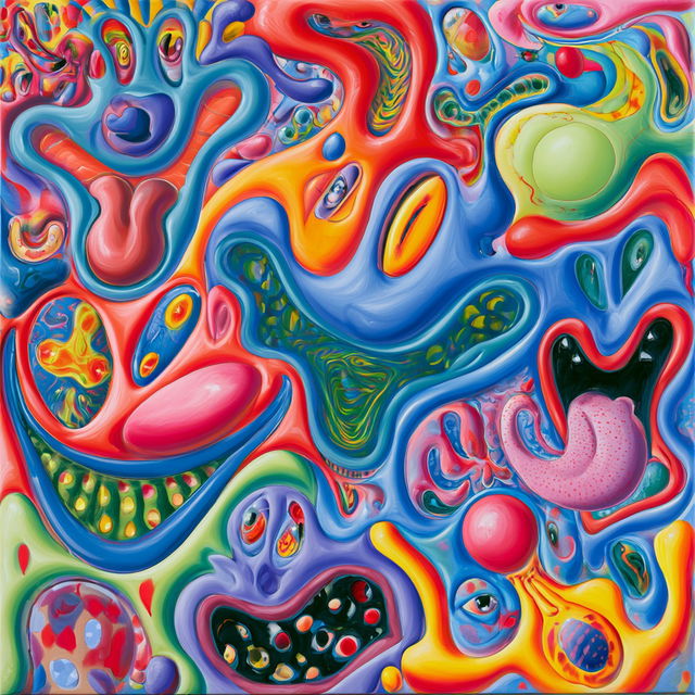 Kenny Scharf style, Midjourney V8.2, render 4 of 4
