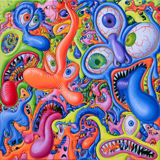 Kenny Scharf style, Midjourney V8.2, render 3 of 4