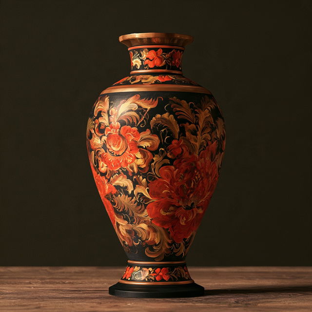 Khokhloma style, Midjourney V8.2, render 4 of 4