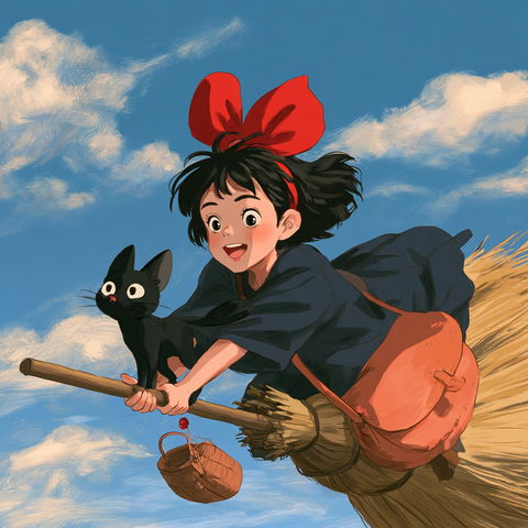 Kiki's Delivery Service style (Titles), Midjourney V8.2
