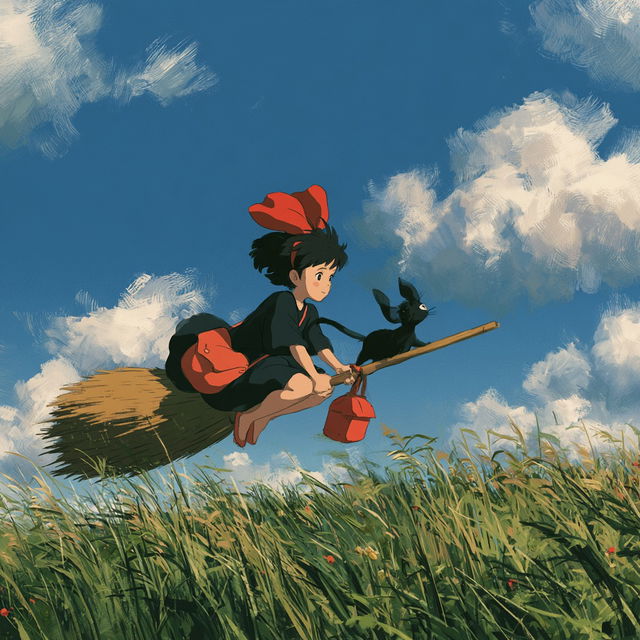Kiki's Delivery Service style, Midjourney V8.2, render 1 of 4