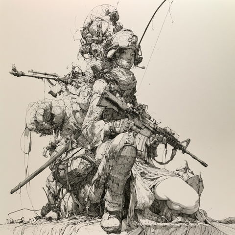 Kim Jung Gi style (Illustrators), Midjourney V8.2