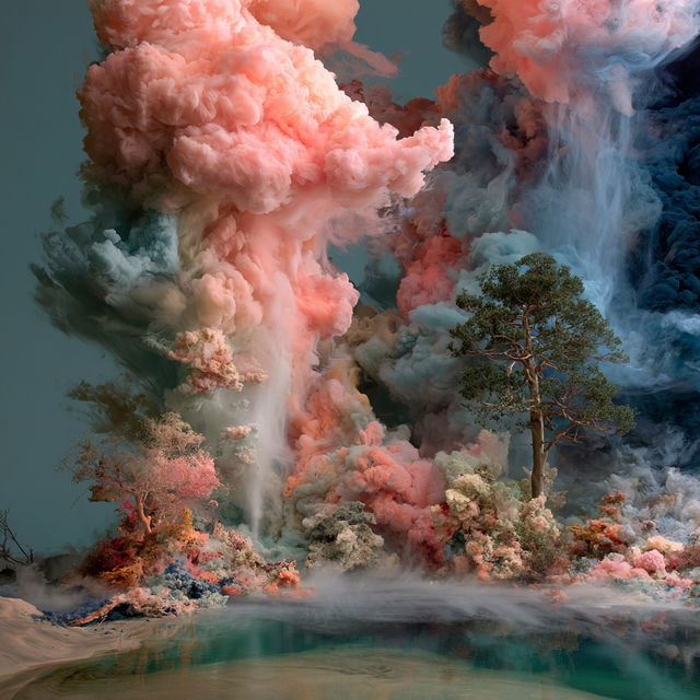 Kim Keever style, Midjourney V8.2, render 1 of 4