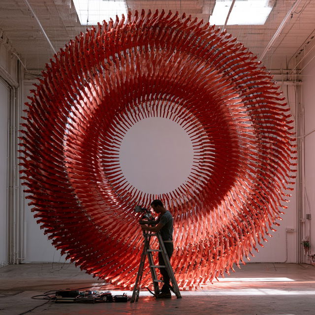 Kinetic art style, Midjourney V8.2, render 4 of 4