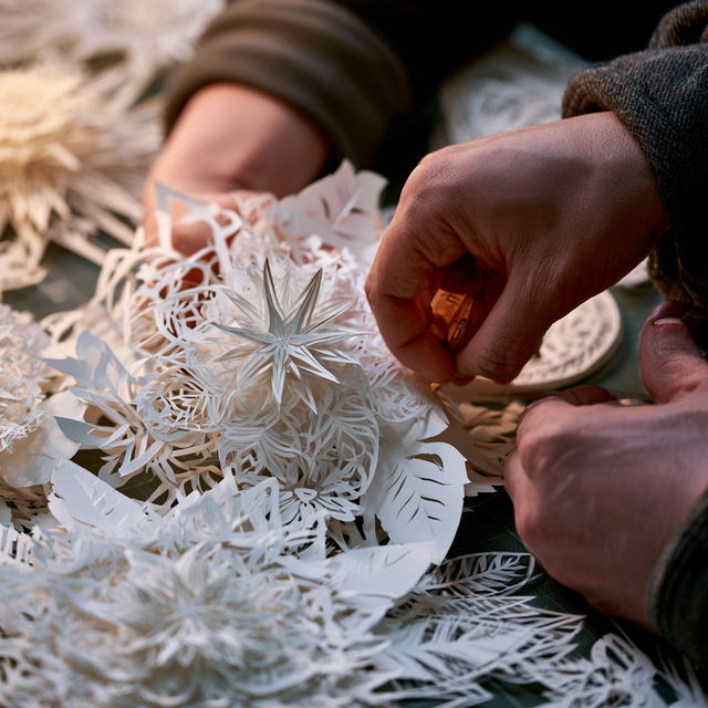 Kirigami style, Midjourney V8.2, render 2 of 4