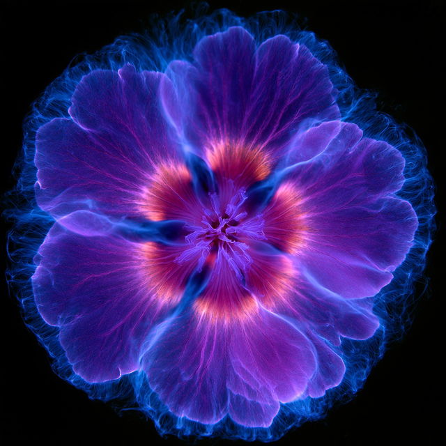 Kirlian photography style, Midjourney V8.2, render 2 of 4
