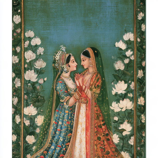 Kishangarh painting style, Midjourney V8.2, render 2 of 4