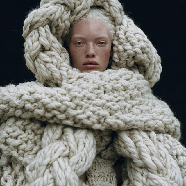 Knitted style, Midjourney V8.2, render 2 of 4