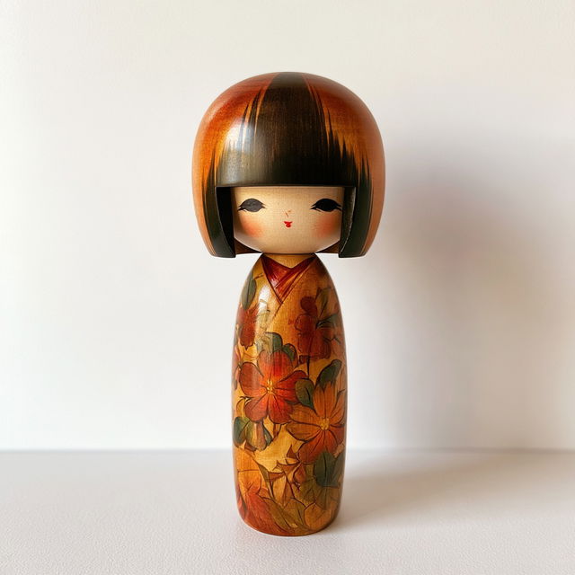 Kokeshi doll style, Midjourney V8.2, render 2 of 4