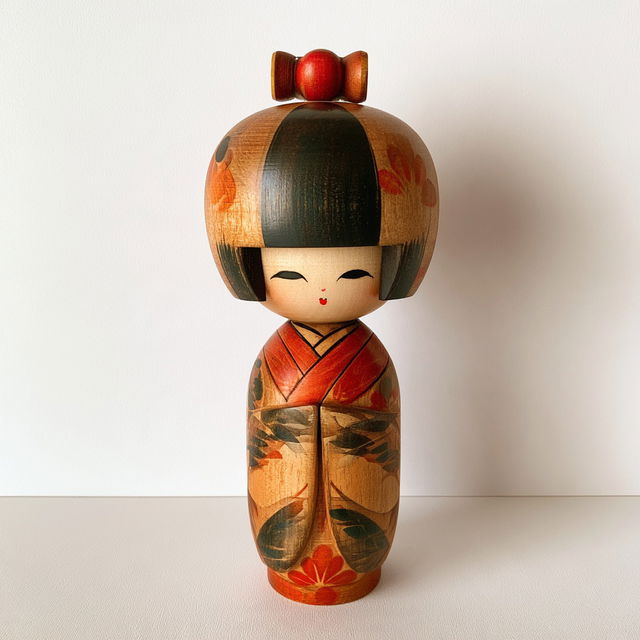 Kokeshi doll style, Midjourney V8.2, render 1 of 4