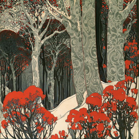 Koloman Moser style (Painters), Midjourney V8.2