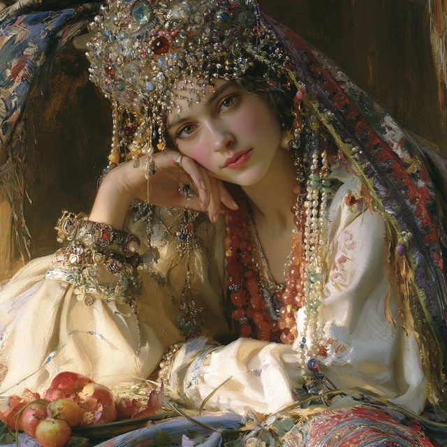 Konstantin Makovsky style, Midjourney V8.2, render 2 of 4