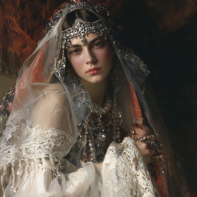 Konstantin Makovsky style, Midjourney V8.2, render 4 of 4